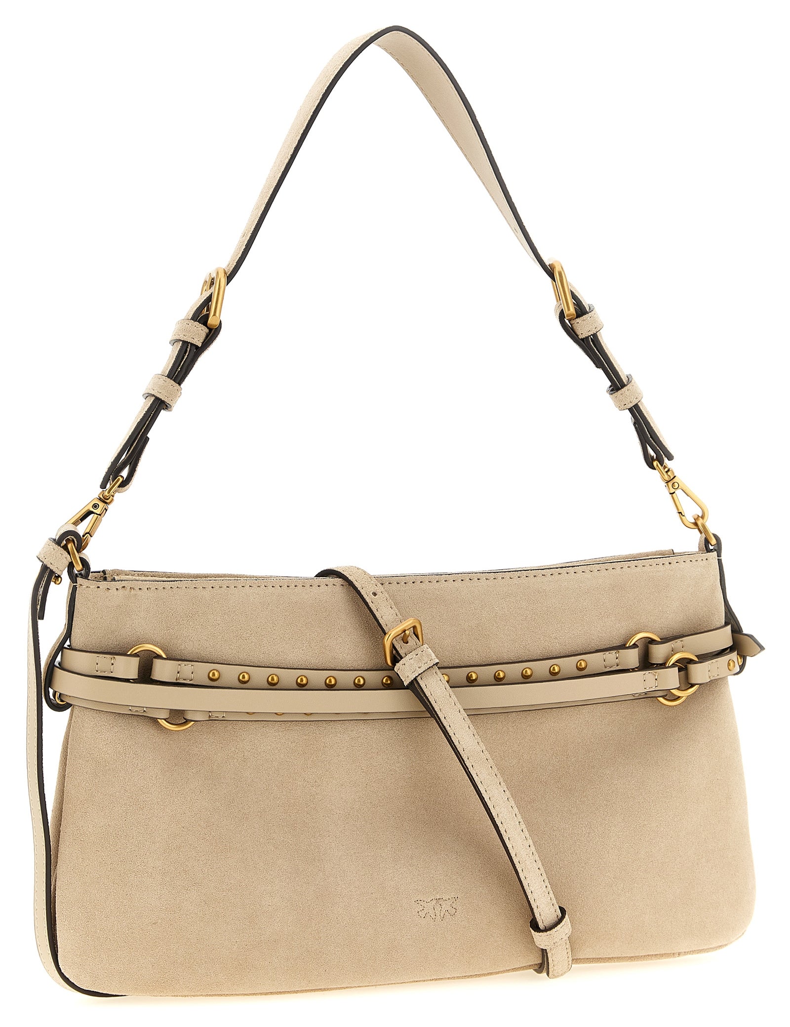 PINKO Beige Leather Shoulder Bag