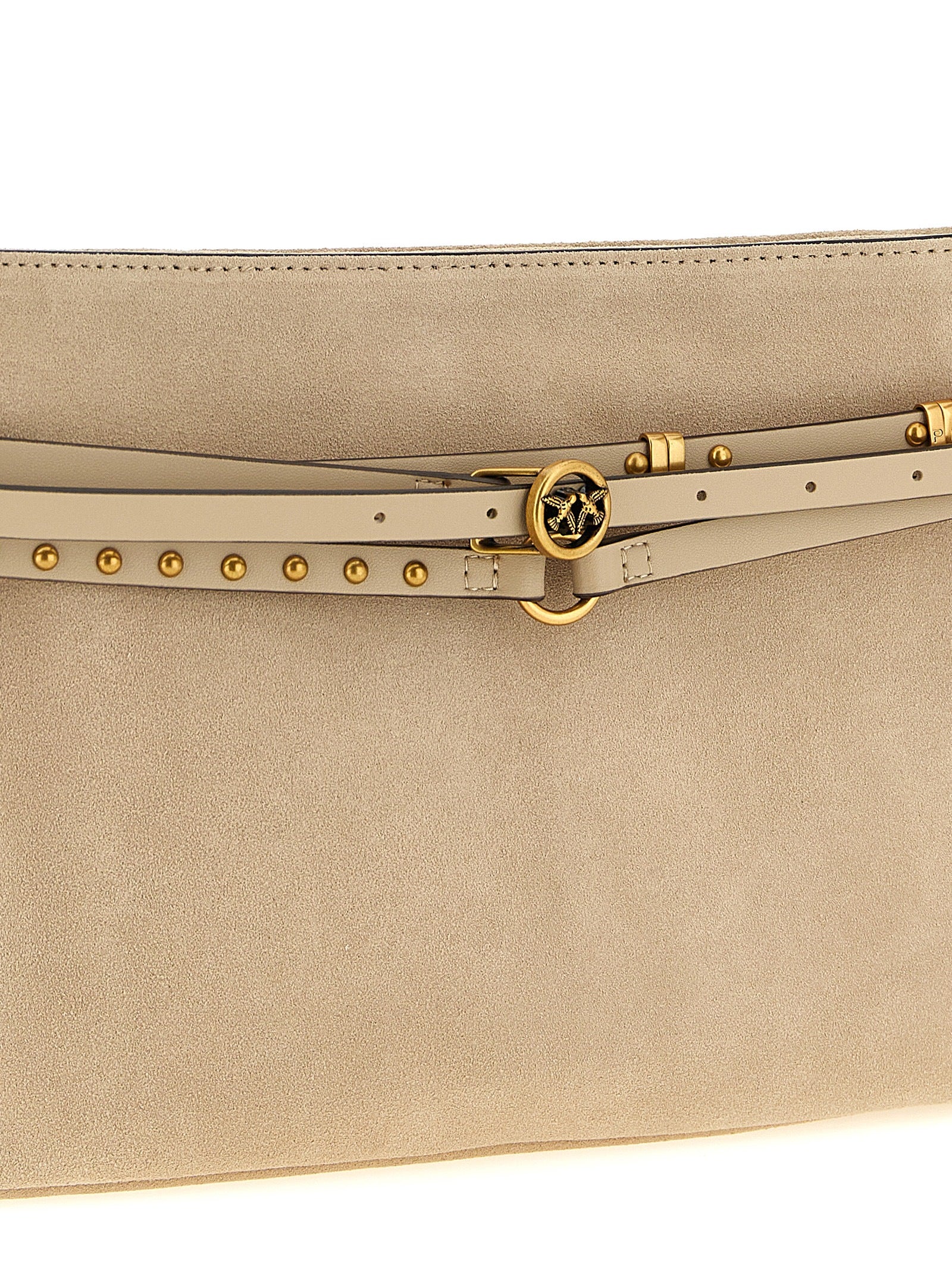 PINKO Beige Leather Shoulder Bag