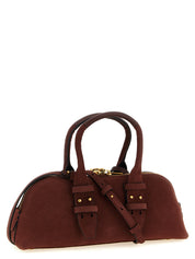 PINKO Bordeaux Suede and Cow Leather Shoulder Bag