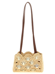 Paco Rabanne Beige Raffia Shoulder Bag