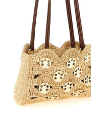 Paco Rabanne Beige Raffia Shoulder Bag