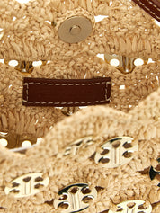 Paco Rabanne Beige Raffia Shoulder Bag
