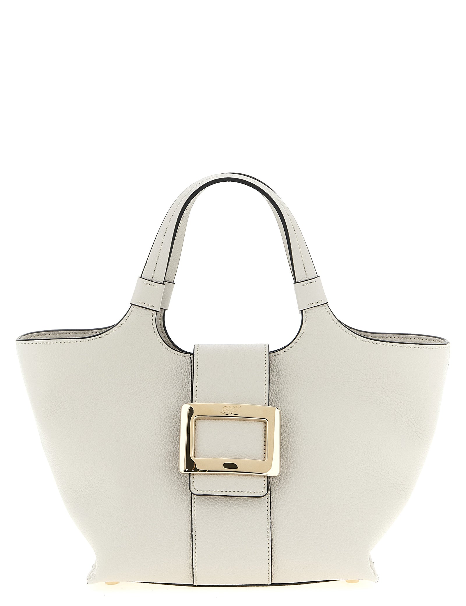 Roger Vivier Gray Calfskin Mini Shopping Bag