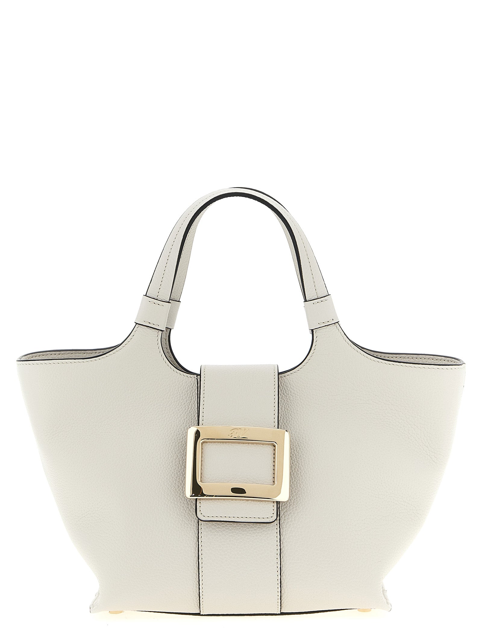 Roger Vivier Gray Calfskin Mini Shopping Bag