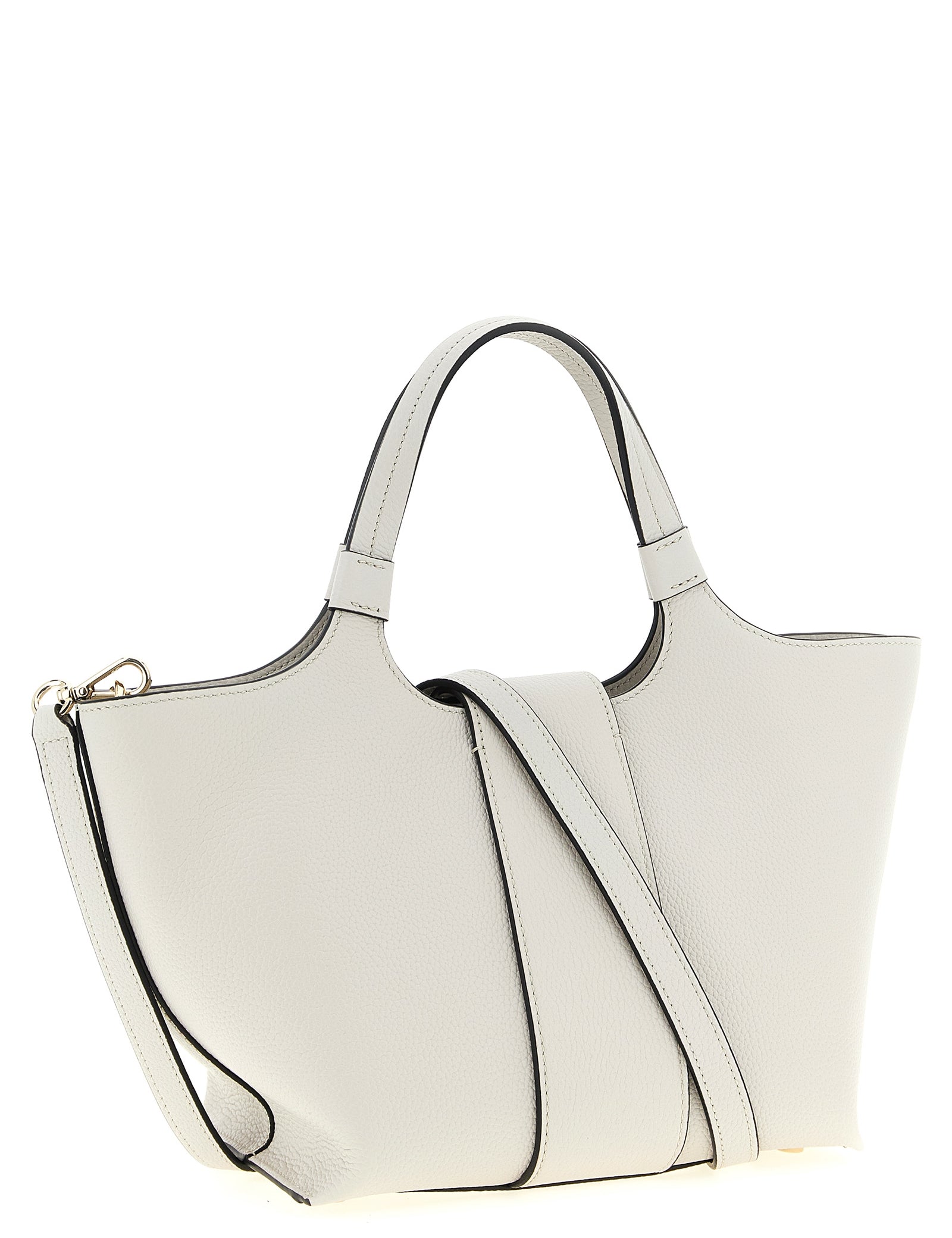 Roger Vivier Gray Calfskin Mini Shopping Bag