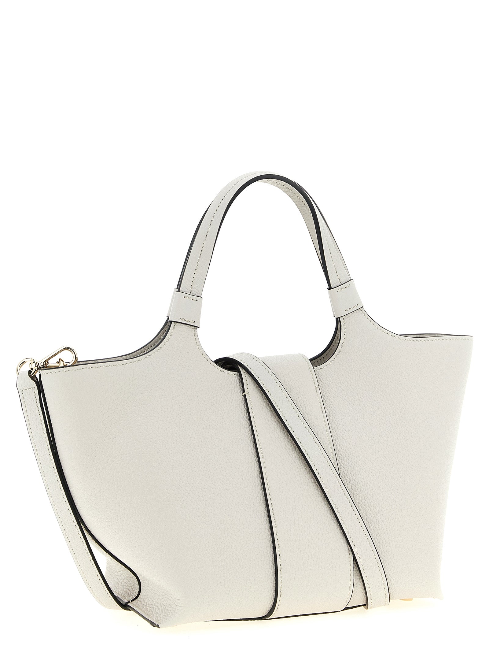 Roger Vivier Gray Calfskin Mini Shopping Bag