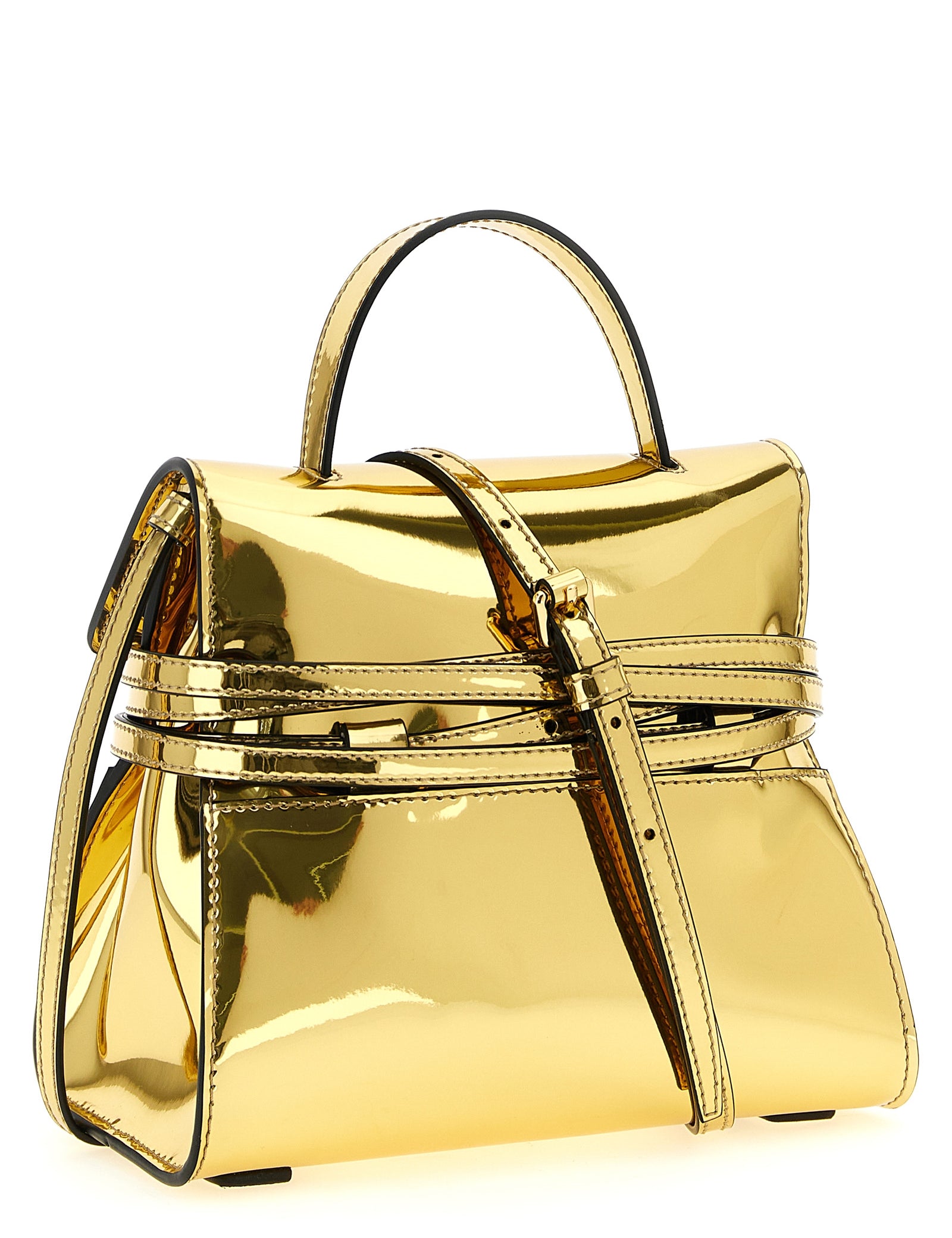 Moschino Gold Polyurethane Handbag