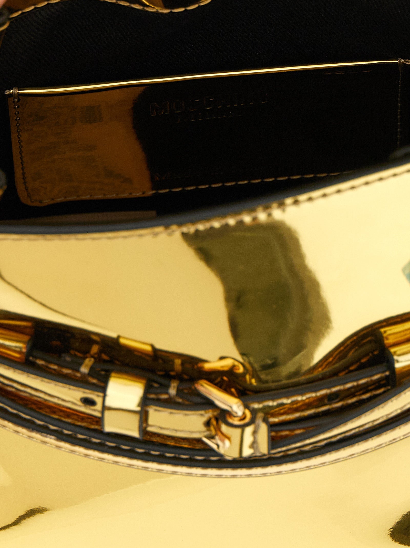 Moschino Gold Polyurethane Handbag