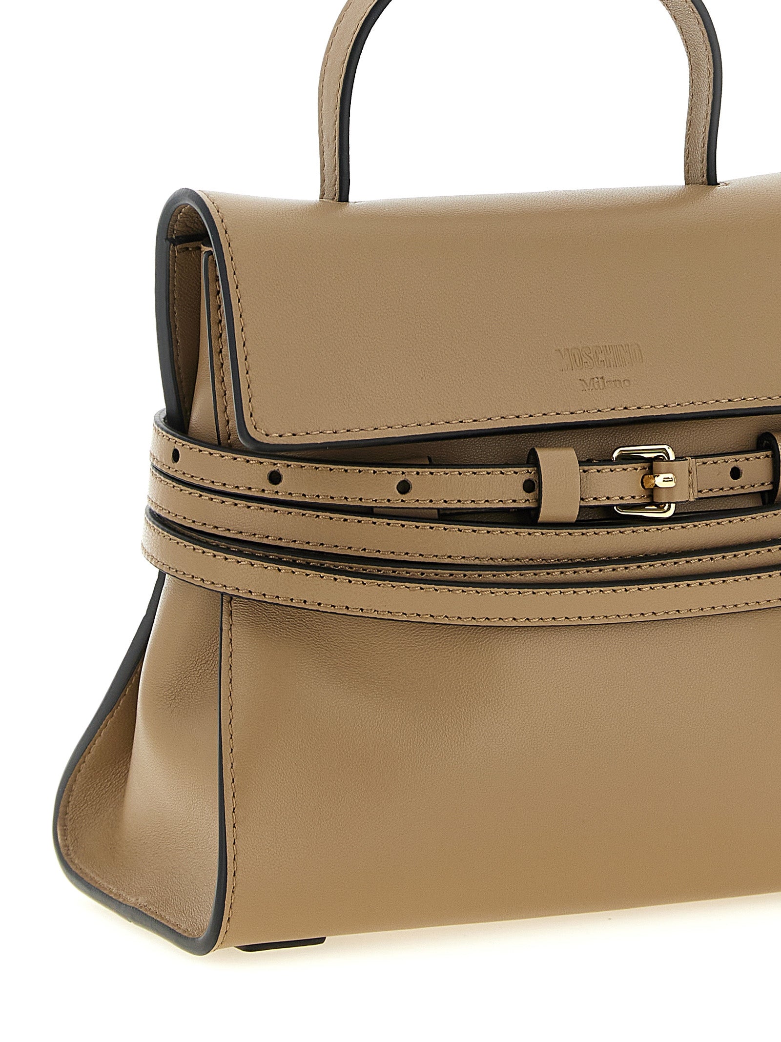 Moschino Beige Nappa Leather Handbag