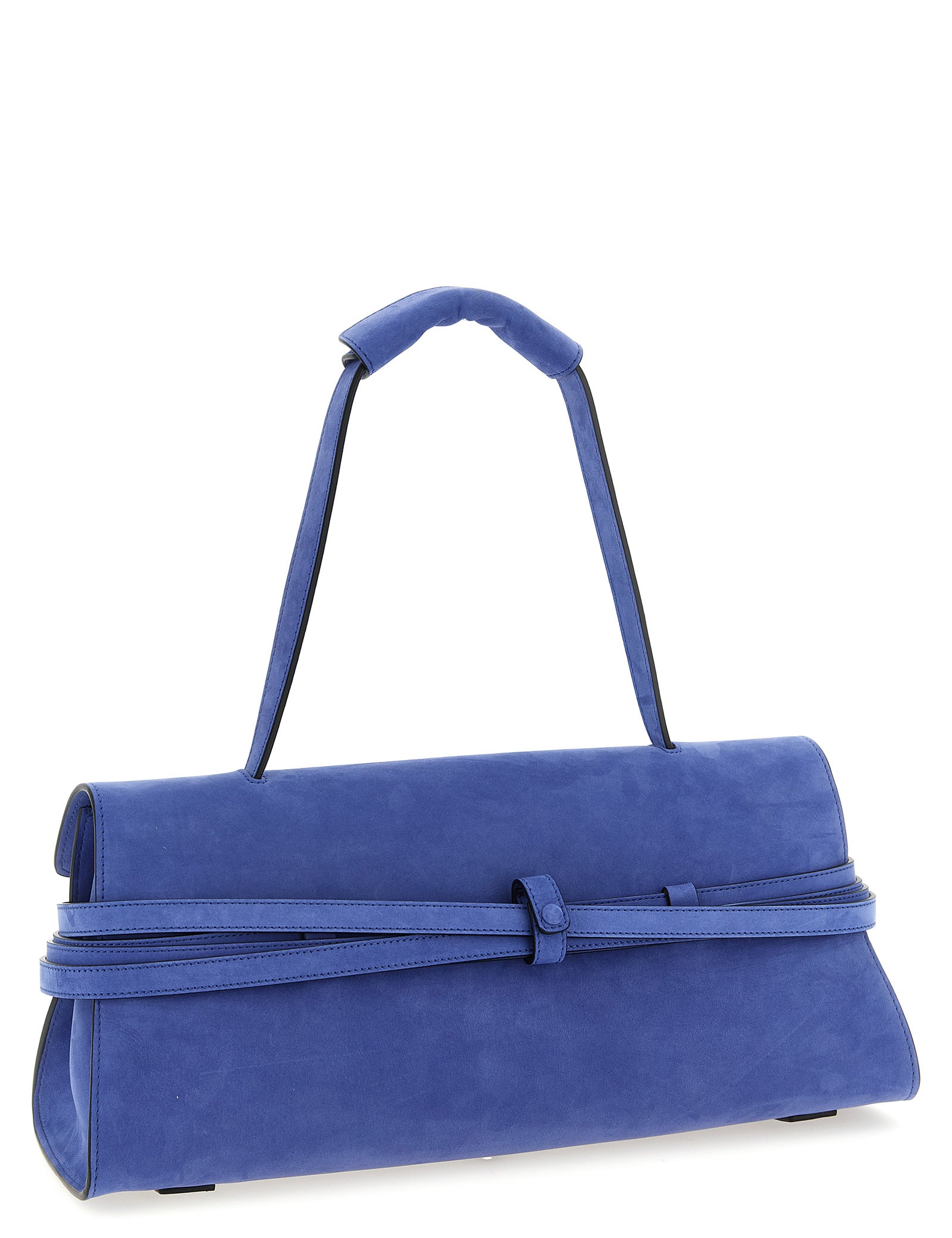 Moschino Blue Calfskin Shoulder Bag