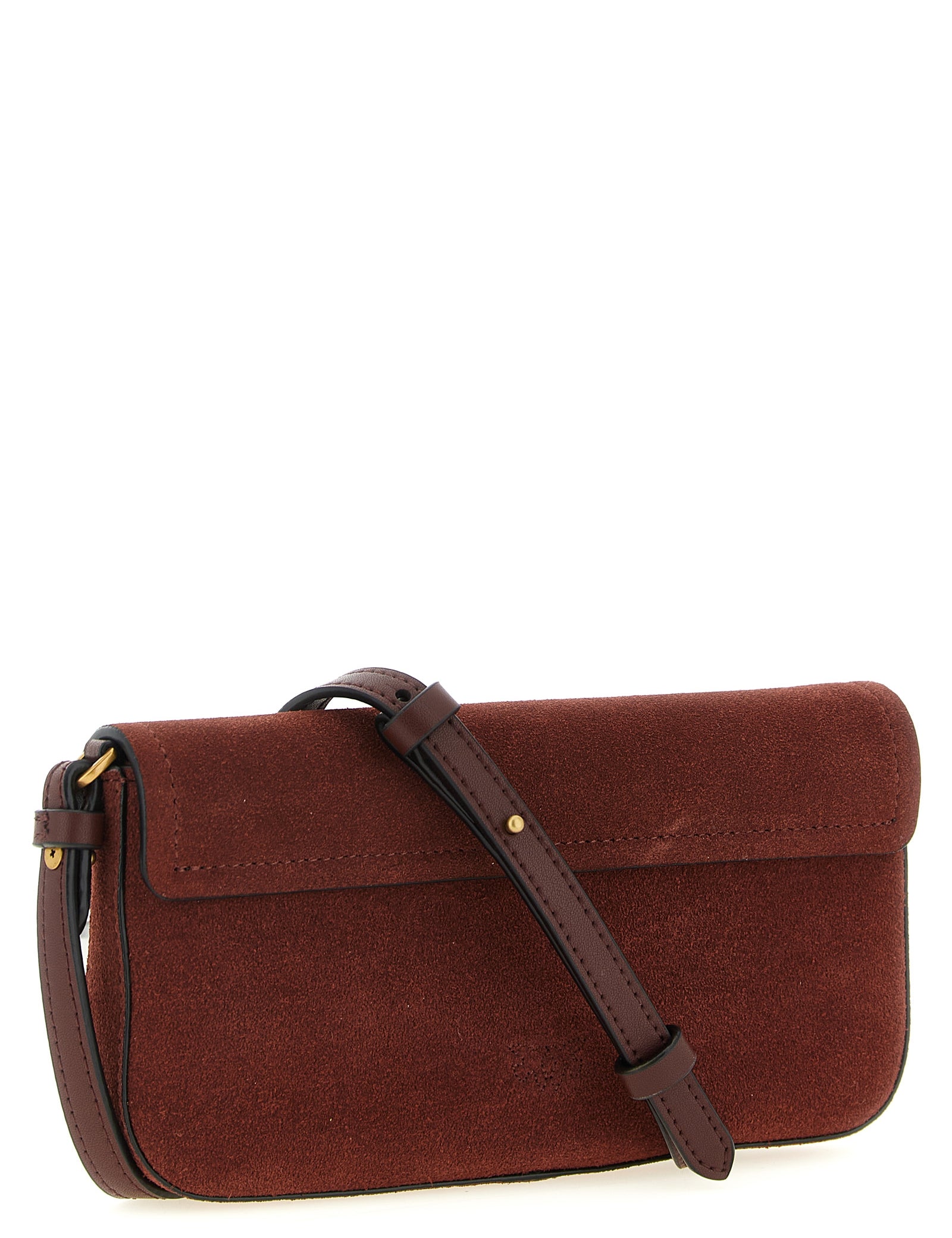 PINKO Bordeaux Cow Leather Shoulder Bag