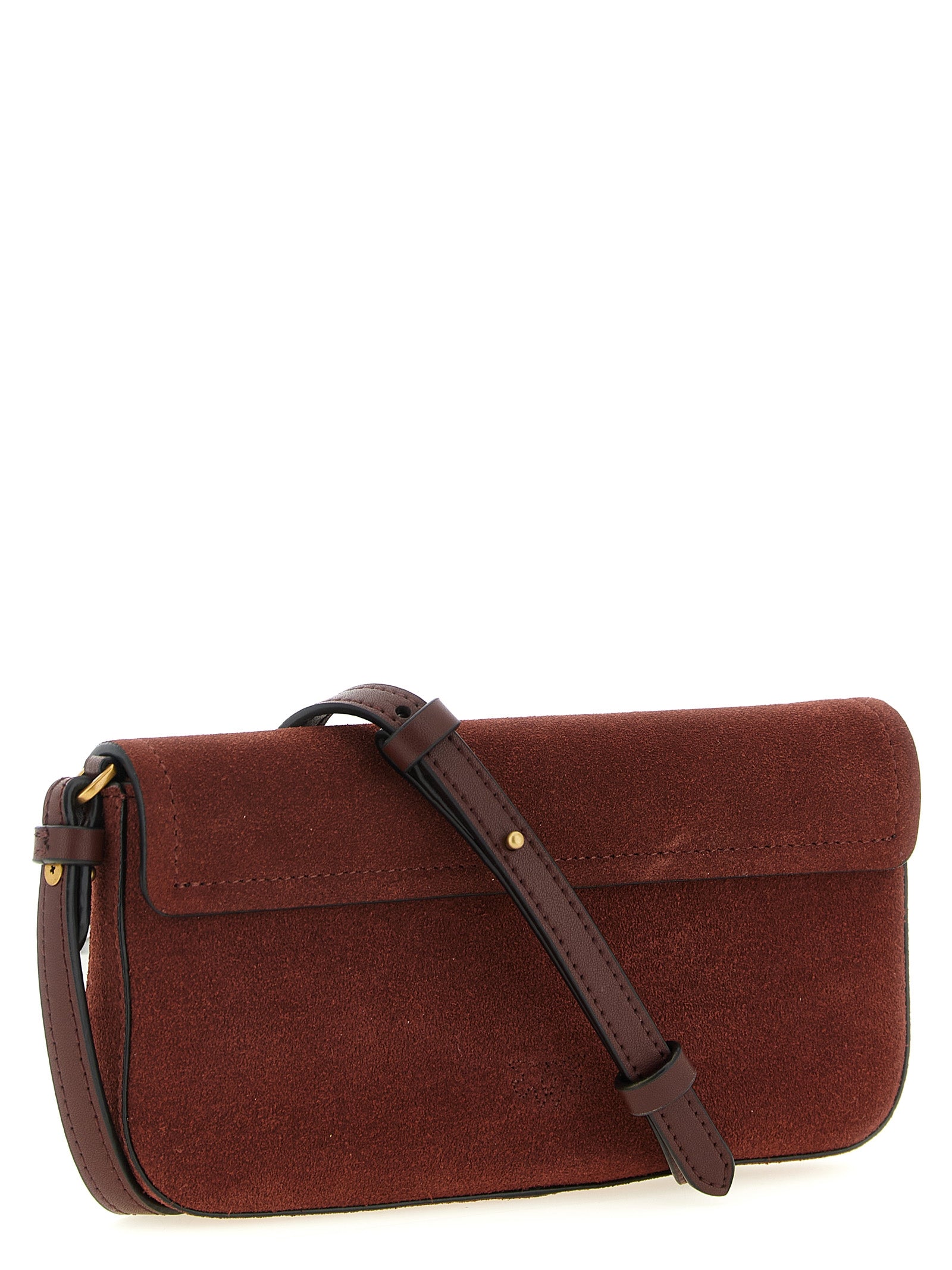 PINKO Bordeaux Cow Leather Shoulder Bag