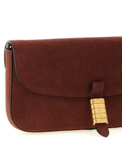PINKO Bordeaux Cow Leather Shoulder Bag