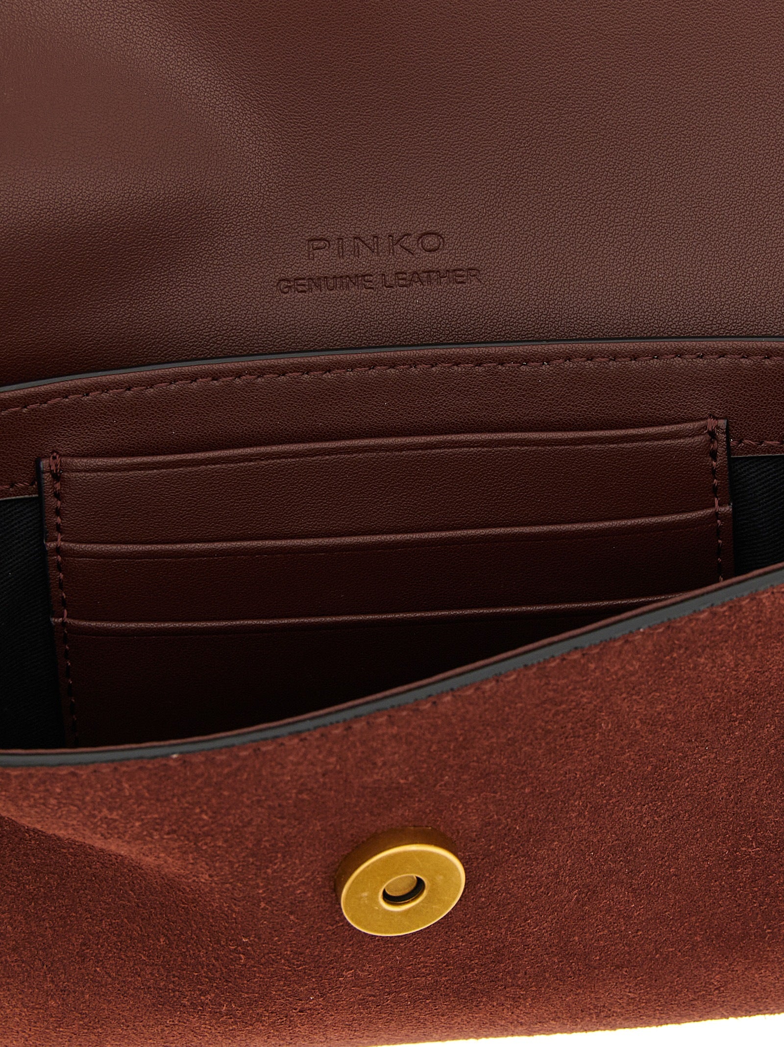 PINKO Bordeaux Cow Leather Shoulder Bag