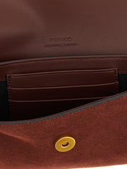 PINKO Bordeaux Cow Leather Shoulder Bag