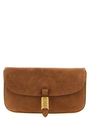 PINKO Brown Suede Shoulder Bag