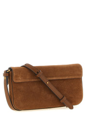 PINKO Brown Suede Shoulder Bag