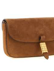 PINKO Brown Suede Shoulder Bag