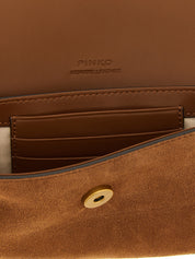 PINKO Brown Suede Shoulder Bag