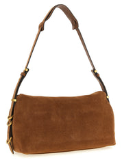 PINKO Brown Suede Shoulder Bag