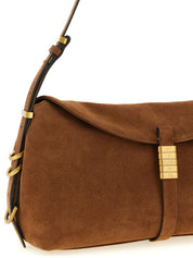 PINKO Brown Suede Shoulder Bag