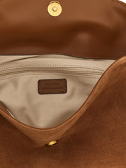 PINKO Brown Suede Shoulder Bag
