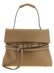 Moschino Beige Napa Leather Shoulder Bag