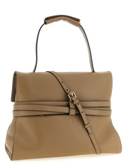 Moschino Beige Napa Leather Shoulder Bag