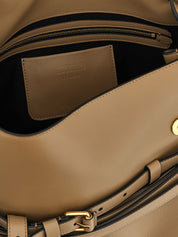 Moschino Beige Napa Leather Shoulder Bag