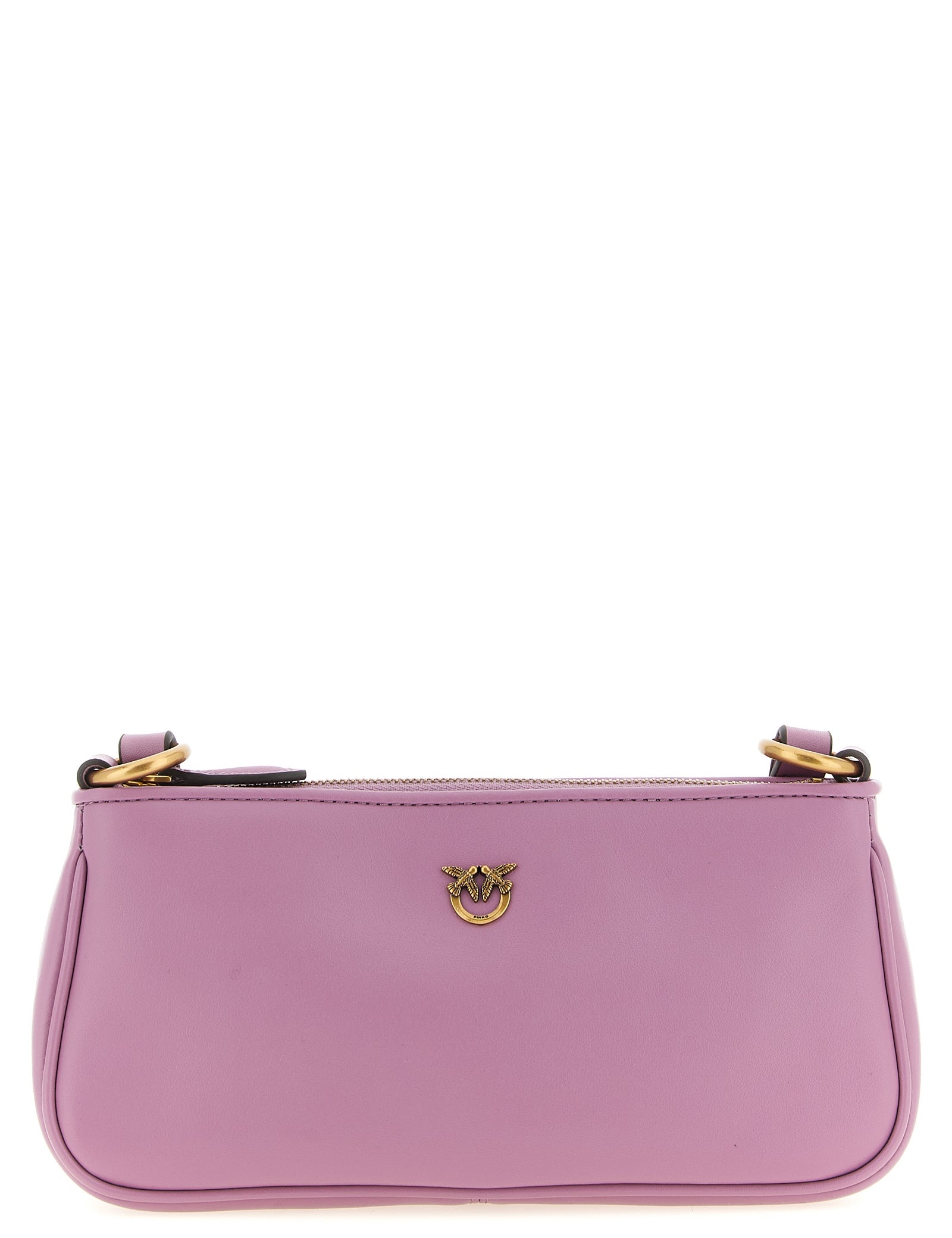 PINKO Pink Cow Leather Mini Crossbody Bag