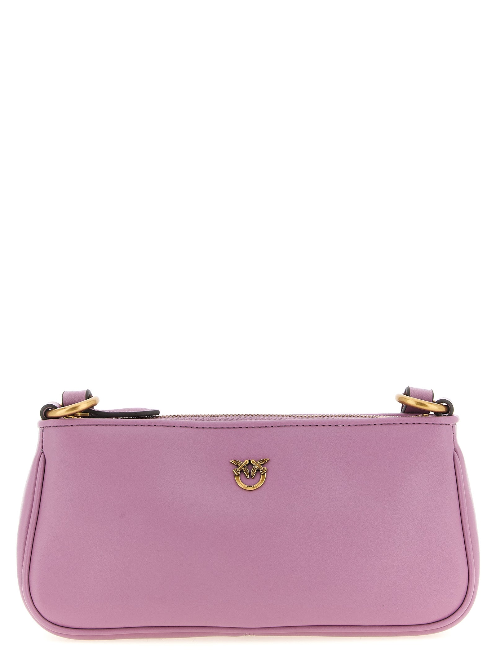 PINKO Pink Cow Leather Mini Crossbody Bag