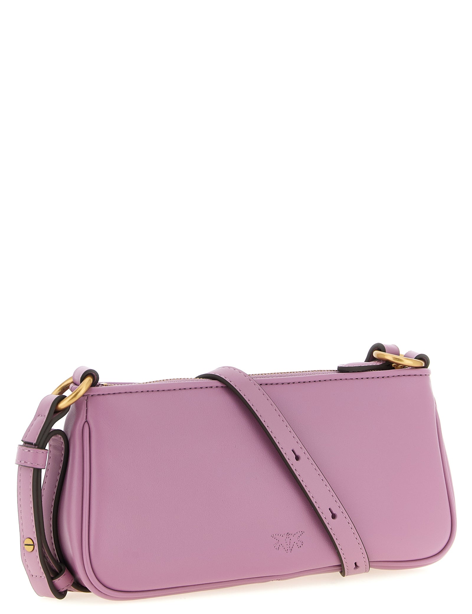 PINKO Pink Cow Leather Mini Crossbody Bag