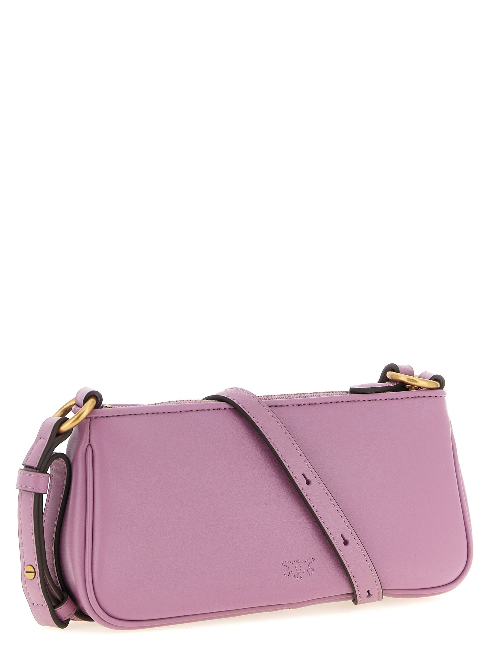 PINKO Pink Cow Leather Mini Crossbody Bag