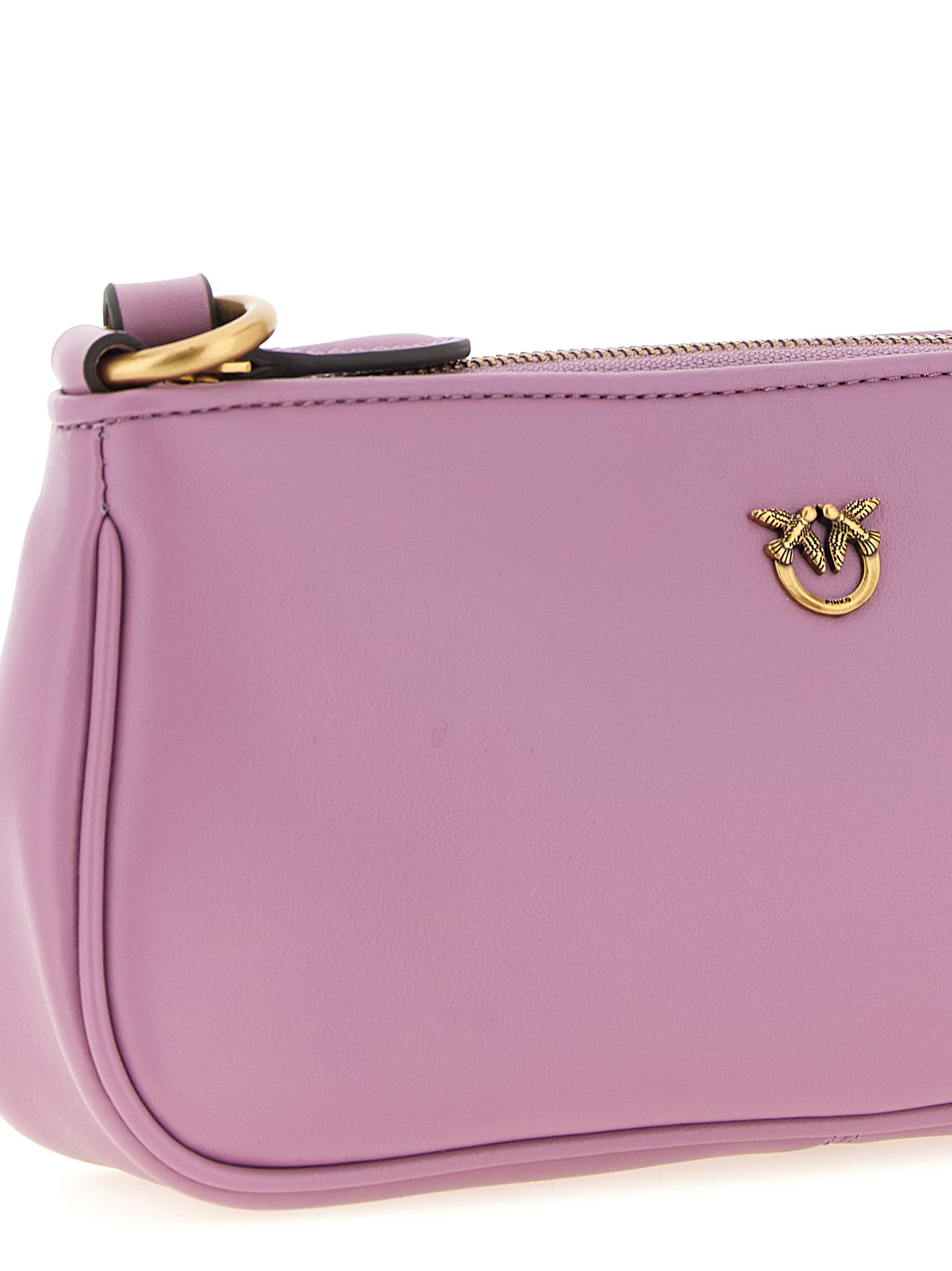PINKO Pink Cow Leather Mini Crossbody Bag