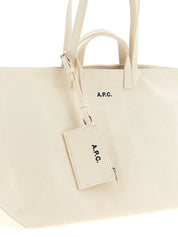A.P.C. Beige Cotton Canvas Tote Bag