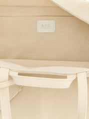 A.P.C. Beige Cotton Canvas Tote Bag