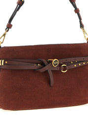 PINKO Bordeaux Lamb Leather Shoulder Bag