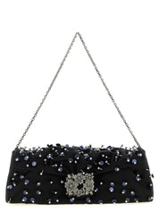 Roger Vivier Black Viscose Clutch Bag