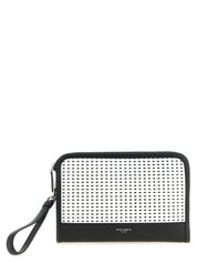 Dolce & Gabbana White/Black Calfskin Clutch Bag