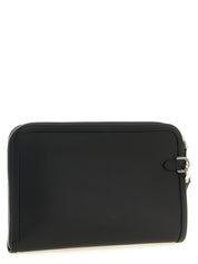 Dolce & Gabbana White/Black Calfskin Clutch Bag