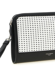 Dolce & Gabbana White/Black Calfskin Clutch Bag