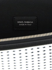 Dolce & Gabbana White/Black Calfskin Clutch Bag