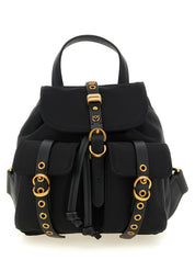 PINKO Black Polyamide Mini Backpack