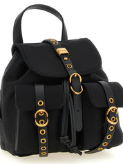 PINKO Black Polyamide Mini Backpack