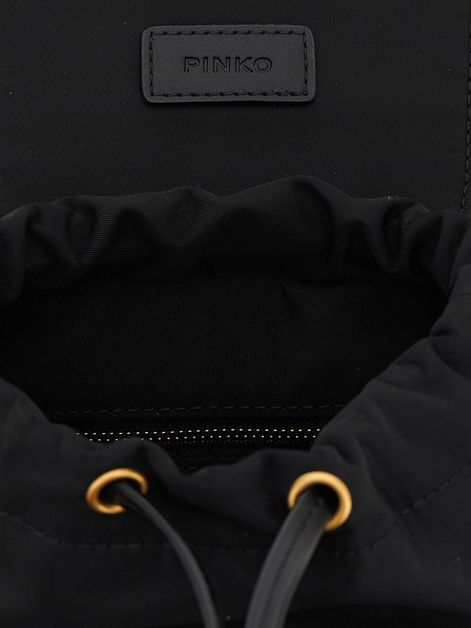 PINKO Black Polyamide Mini Backpack