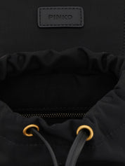PINKO Black Polyamide Mini Backpack