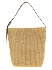 PINKO Beige Cowhide Bucket Bag