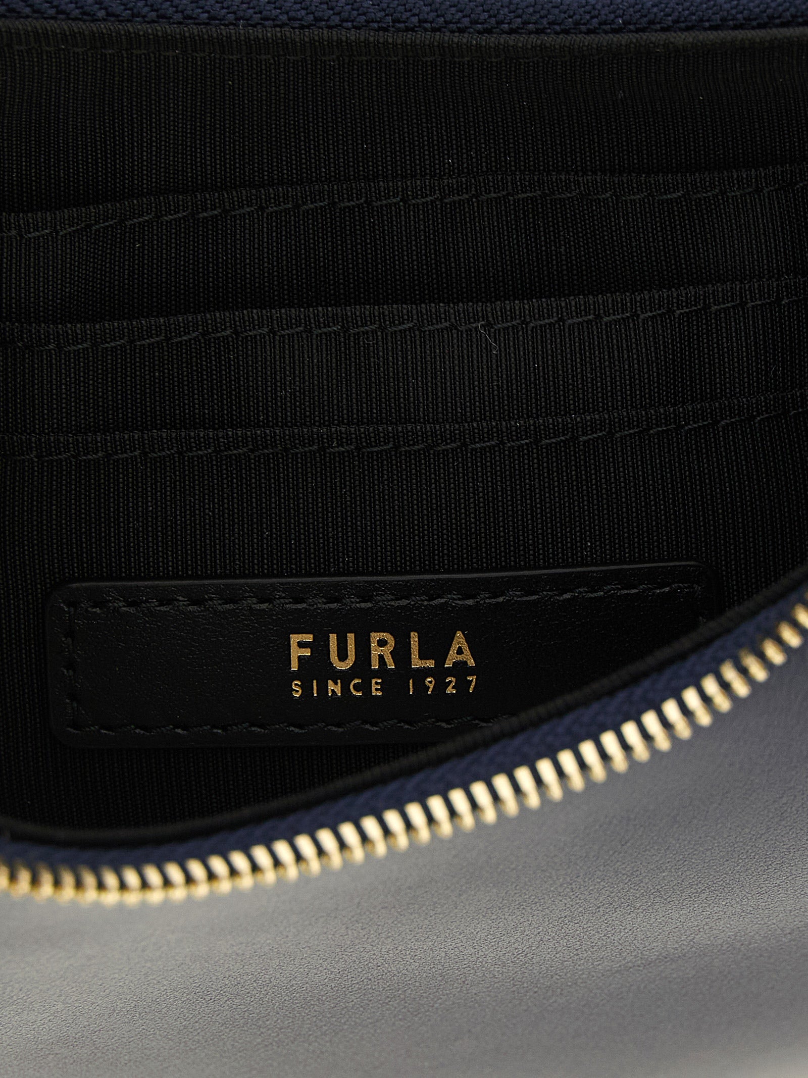 Furla Blue Calfskin Shoulder Bag