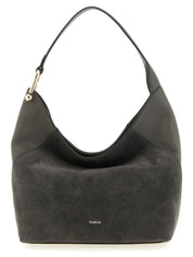 Furla Gray Calfskin Shoulder Bag
