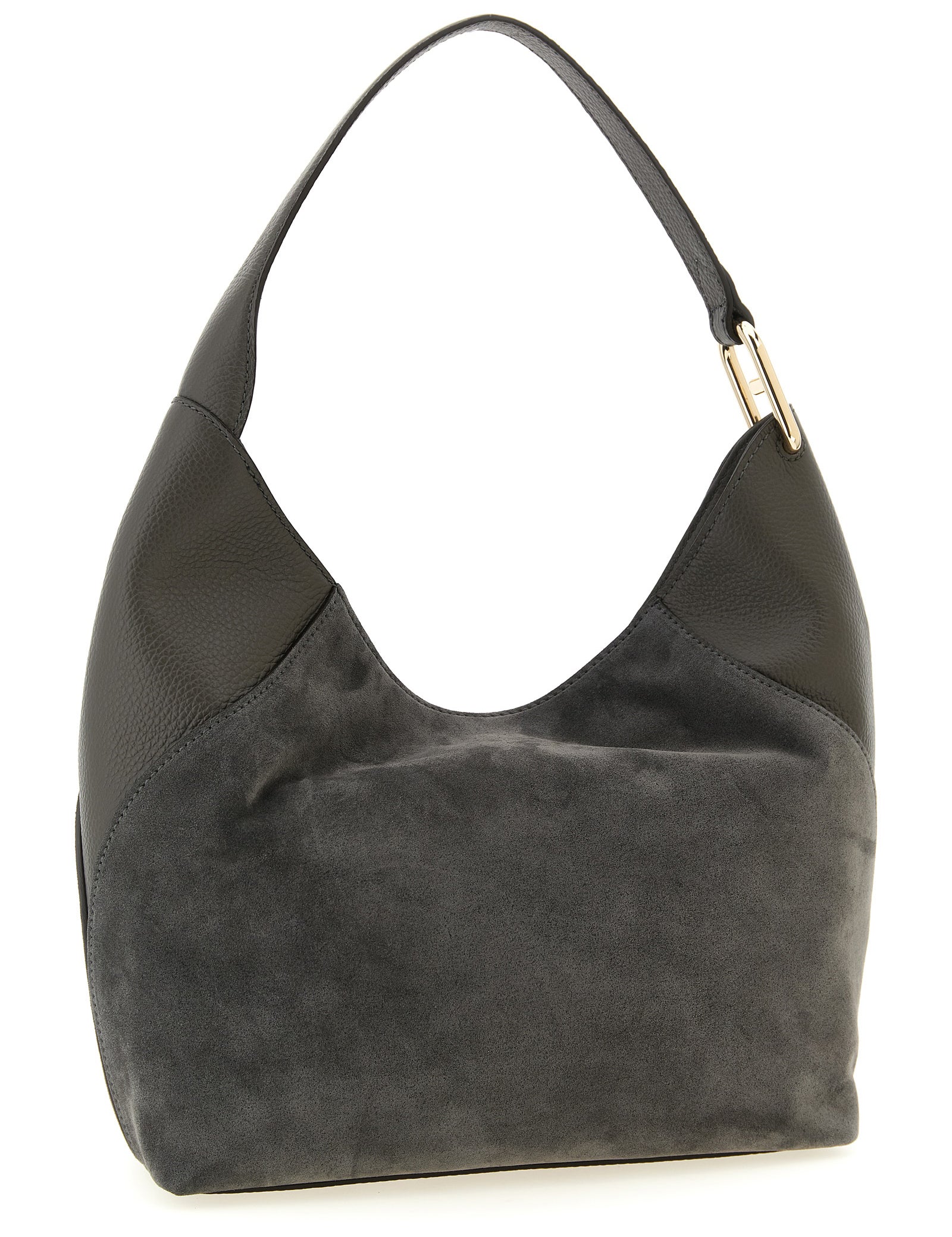 Furla Gray Calfskin Shoulder Bag